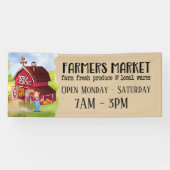 cool Farmers Market voeg tekst toe Spandoek (Horizontaal)
