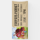 cool Farmers Market voeg tekst toe Spandoek (Verticaal)