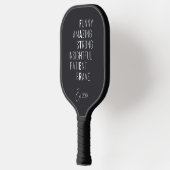 Cool Father Definition Aangepaste naam Zwart-wit Pickleball Paddle (Links)