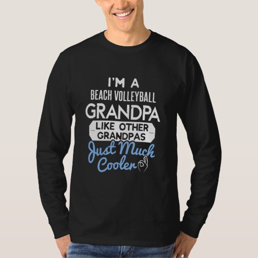 Cool Fathers Day Beach Volleyball Grandpa  T-shirt (Voorkant)