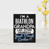 Cool Fathers Day Biathlon Opa Kaart (Gele Bloem)