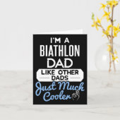 Cool Fathers Day Design Biathlon Dad Kaart (Gele Bloem)