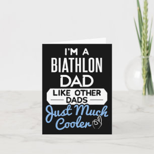 Cool Fathers Day Design Biathlon Dad Kaart