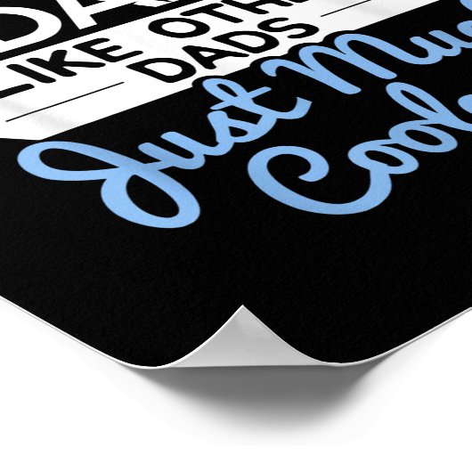 Cool Fathers Day Design Calligraphy Pap Poster (Hoek)