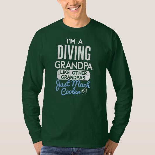 Cool Fathers Day Design Diving Grandpa  T-shirt (Voorkant)