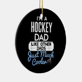 Cool Fathers Day Design Hockey Dad Keramisch Ornament (Rechts)