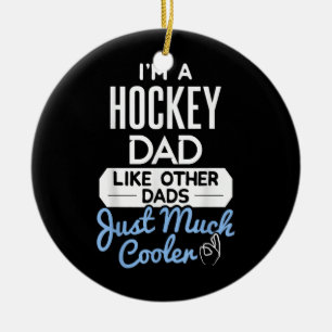 Cool Fathers Day Design Hockey Dad Keramisch Ornament