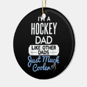 Cool Fathers Day Design Hockey Dad Keramisch Ornament (Links)