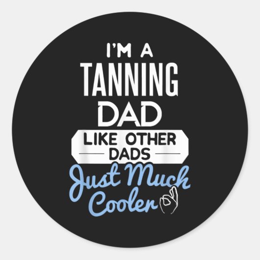 Cool Fathers Day Design Tanking Dad Ronde Sticker (Voorkant)