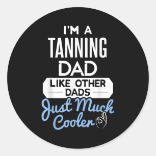 Cool Fathers Day Design Tanking Dad Ronde Sticker