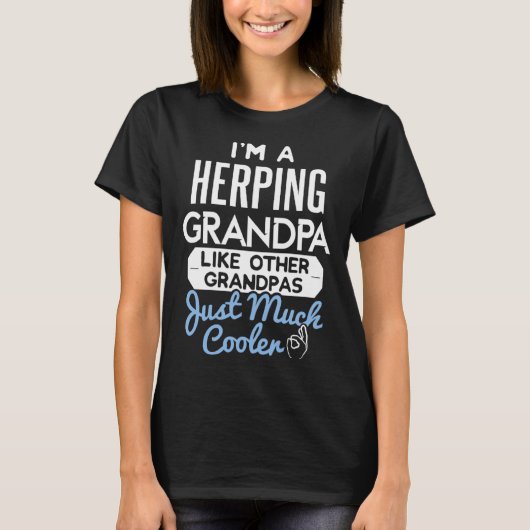 Cool Fathers Day T-Shirt Herping Grandpa (Voorkant)