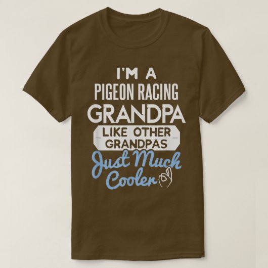 Cool Fathers Design Pigeon Racing Grandpa 2 T-shirt (Design voorkant)