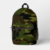 Cool Faux Doek Groen Camo Militair Bedrukte Rugzak (Voorkant)