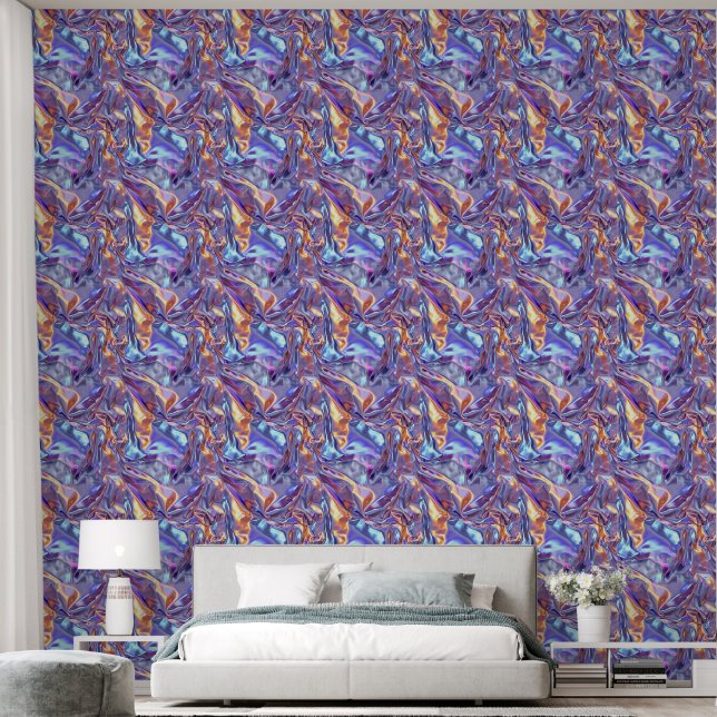 Cool faux folie tegelpatroon behang (Slaapkamer)