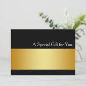 Cool Faux Gold Stripe Modern Cadeaubon (Staand voorkant)