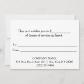 Cool Faux Gold Stripe Modern Cadeaubon (Achterkant)