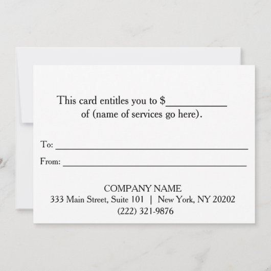 Cool Faux Gold Stripe Modern Cadeaubon (Achterkant)