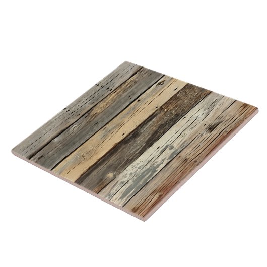 Cool faux hout patroon tegeltje (Zijkant)