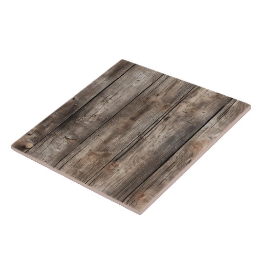 Cool faux hout patroon tegeltje (Zijkant)