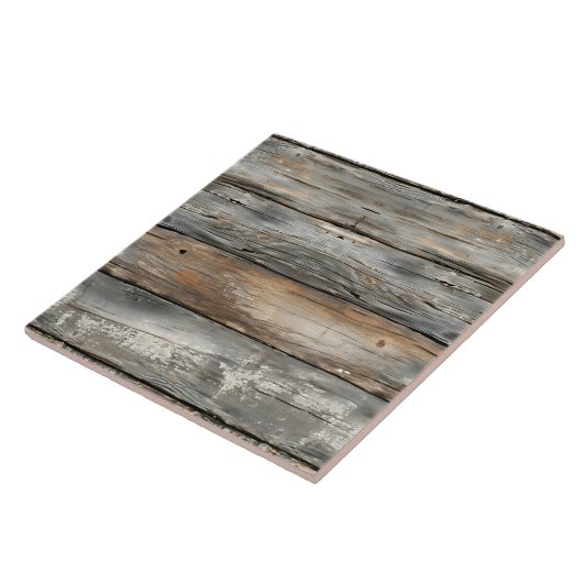 Cool faux hout patroon tegeltje (Zijkant)