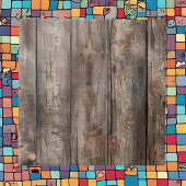 Cool faux hout patroon tegeltje