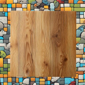 Cool faux hout patroon tegeltje