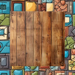 Cool faux hout patroon tegeltje<br><div class="desc">Cool faux houten patroon keramische tegel</div>