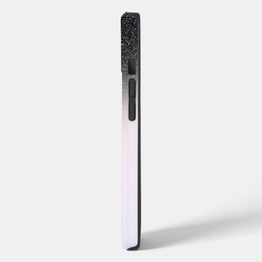 Cool Faux Lashes Black Glitter Ombre Case-Mate iPhone Case (Achterkant / Links)