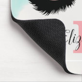 Cool Faux Lashes, monogram-Gepersonaliseerd Muismat (Hoek)