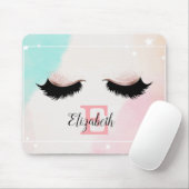 Cool Faux Lashes, monogram-Gepersonaliseerd Muismat (Met muis)