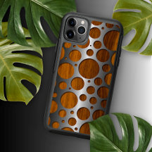 Cool Faux Metal Modern Trendy Wood Grain Patroon