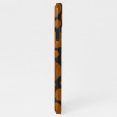 Cool Faux Metal Modern Trendy Wood Grain Patroon iPhone Hoesje (Rechterkant)