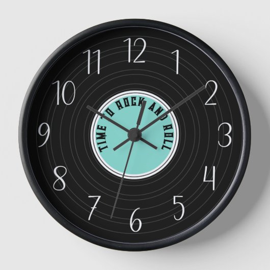 cool faux record retro time rock roll add text (Voorkant)