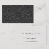 Cool faux reliëf zwart Visitekaartje (Voorkant / Achterkant)