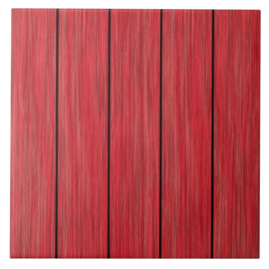 Cool faux rood hout tegeltje (Voorkant)