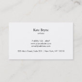 Cool Faux Roos Gold Foil Striped Moderne Wood Visitekaartje (Achterkant)