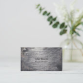 Cool Faux Scratched Metal Fitness Visitekaartjes (Staand voorkant)