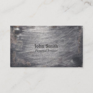 Cool Faux Scratched Metal Fitness Visitekaartjes
