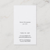 Cool Faux Silver Foil en Black Striped Modern Visitekaartje (Achterkant)