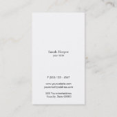 Cool Faux Silver Foil en Black Striped Modern Visitekaartje (Achterkant)