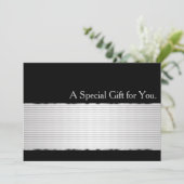 Cool Faux Silver Stripe Modern Cft Certificate (Staand voorkant)