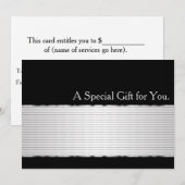 Cool Faux Silver Stripe Modern Cft Certificate (Voorkant / Achterkant)