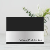 Cool Faux Silver Stripe Modern Cft Certificate (Staand voorkant)