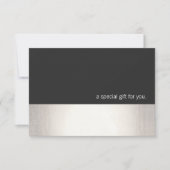Cool Faux Silver Stripe Modern Cft Certificate (Voorkant)