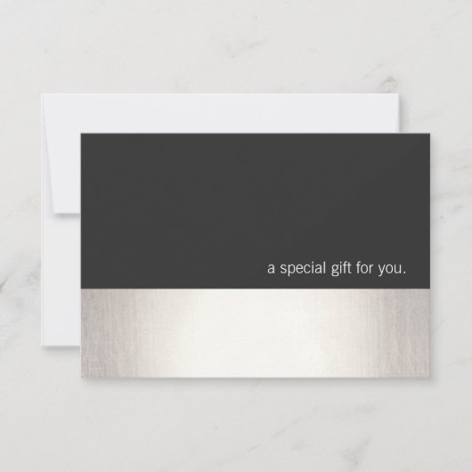Cool Faux Silver Stripe Modern Cft Certificate (Voorkant)