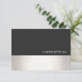 Cool Faux Silver Stripe Modern Cft Certificate (Staand voorkant)