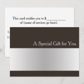 Cool Faux Silver Stripe Modern Cft Certificate (Voorkant / Achterkant)