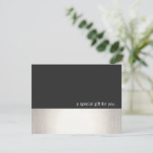 Cool Faux Silver Stripe Modern Cft Certificate (Staand voorkant)