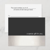 Cool Faux Silver Stripe Modern Cft Certificate (Voorkant / Achterkant)
