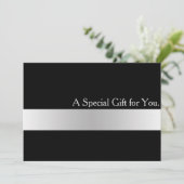 Cool Faux Silver Stripe Modern Cft Certificate (Staand voorkant)